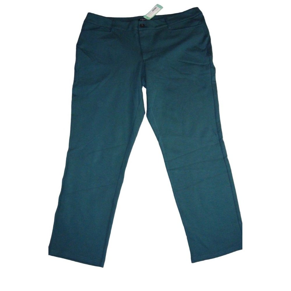41 Hawthorn (Stitch Fix) Dark Green Peterson Ponte Straight Leg Pant, Size 16